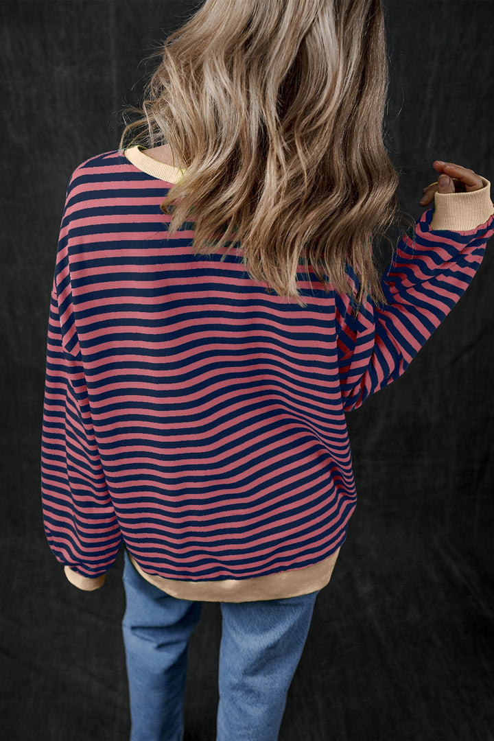 Fashion Sava | Striped Sweatshirt | Cozy Long Sleeve Design