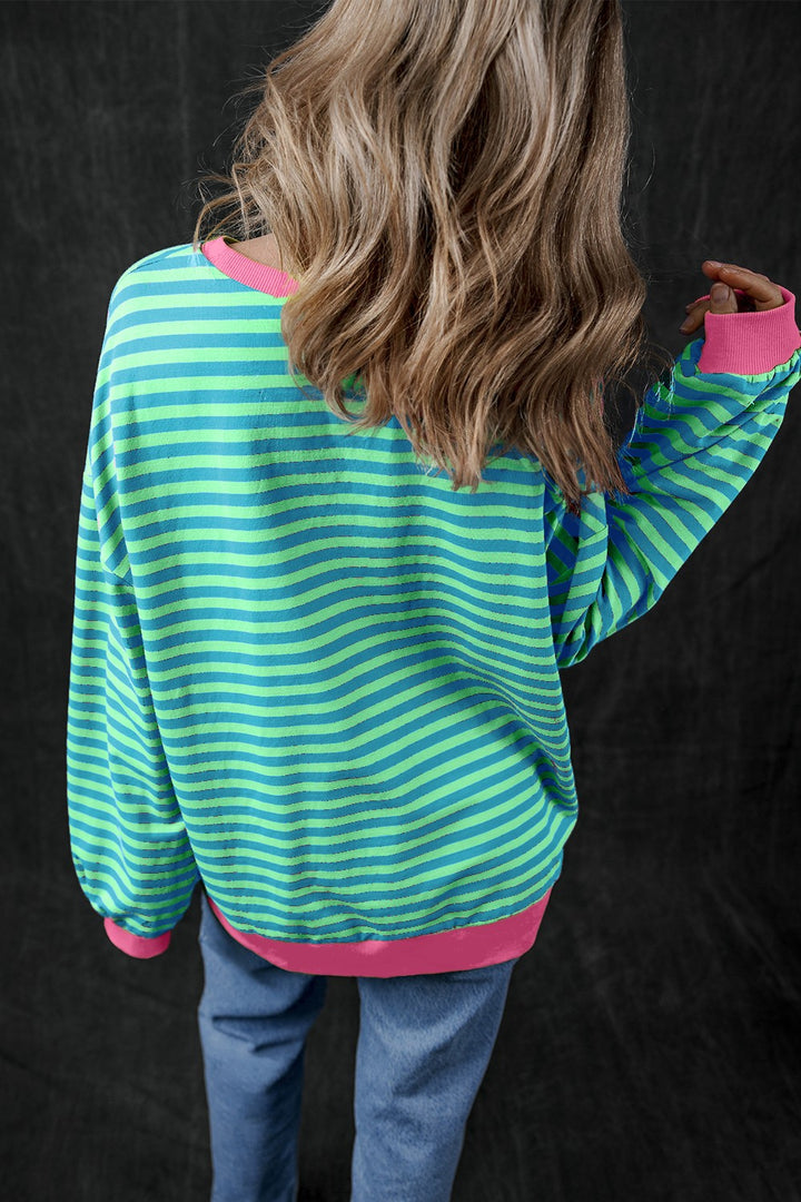 Fashion Sava | Striped Sweatshirt | Cozy Long Sleeve Design