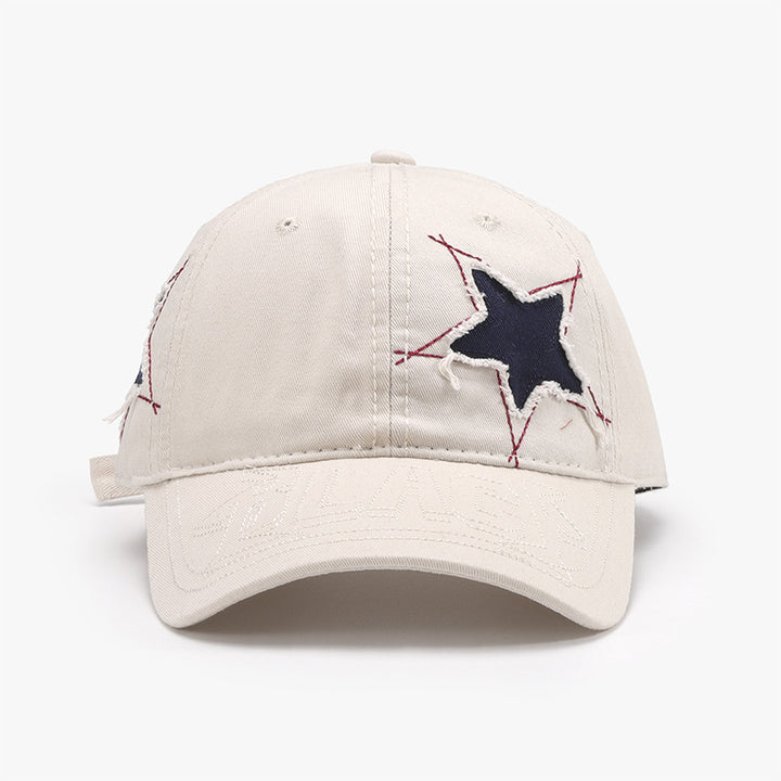 Fashion Sava | Star Raw Hem Cap | Adjustable Fit