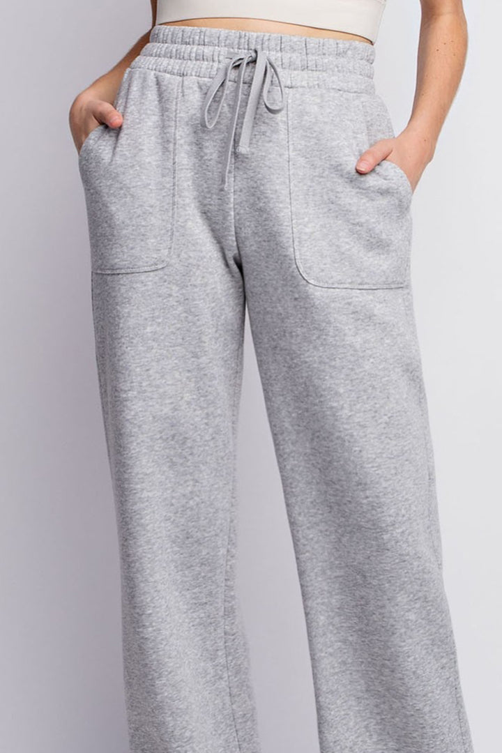 Fashion Sava | Sweatpants | Drawstring Straight Leg Slit