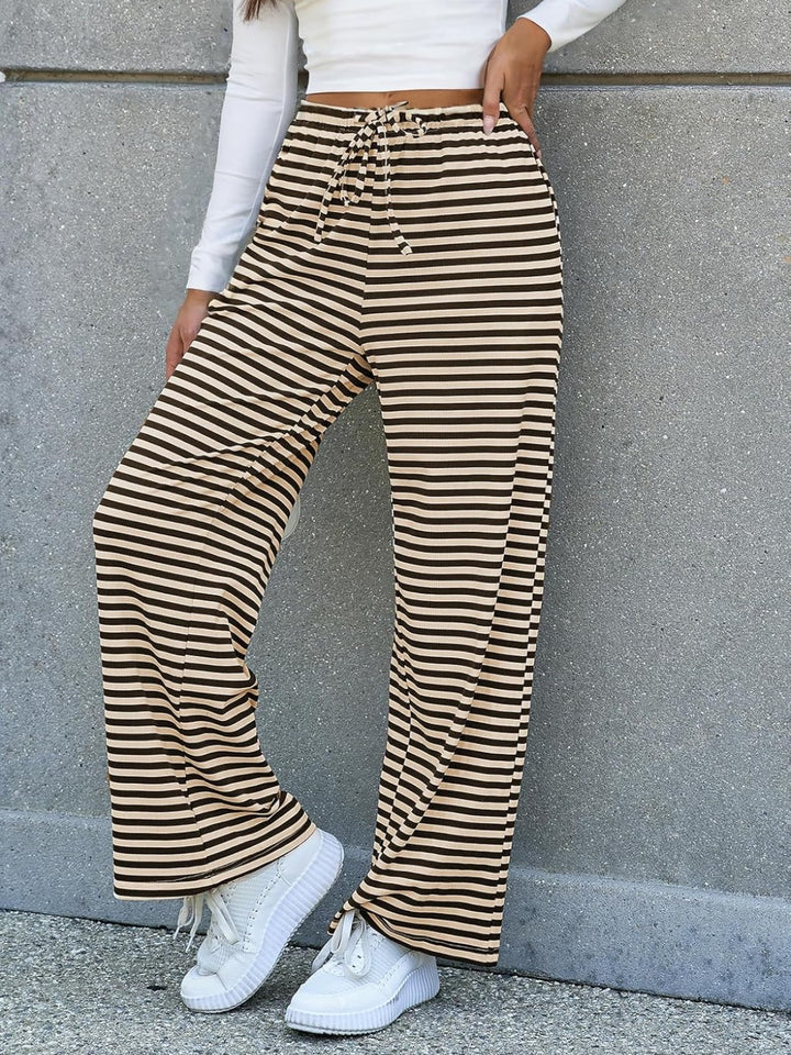 Fashion Sava | Striped Wide Leg Pants | Effortless Chic Style