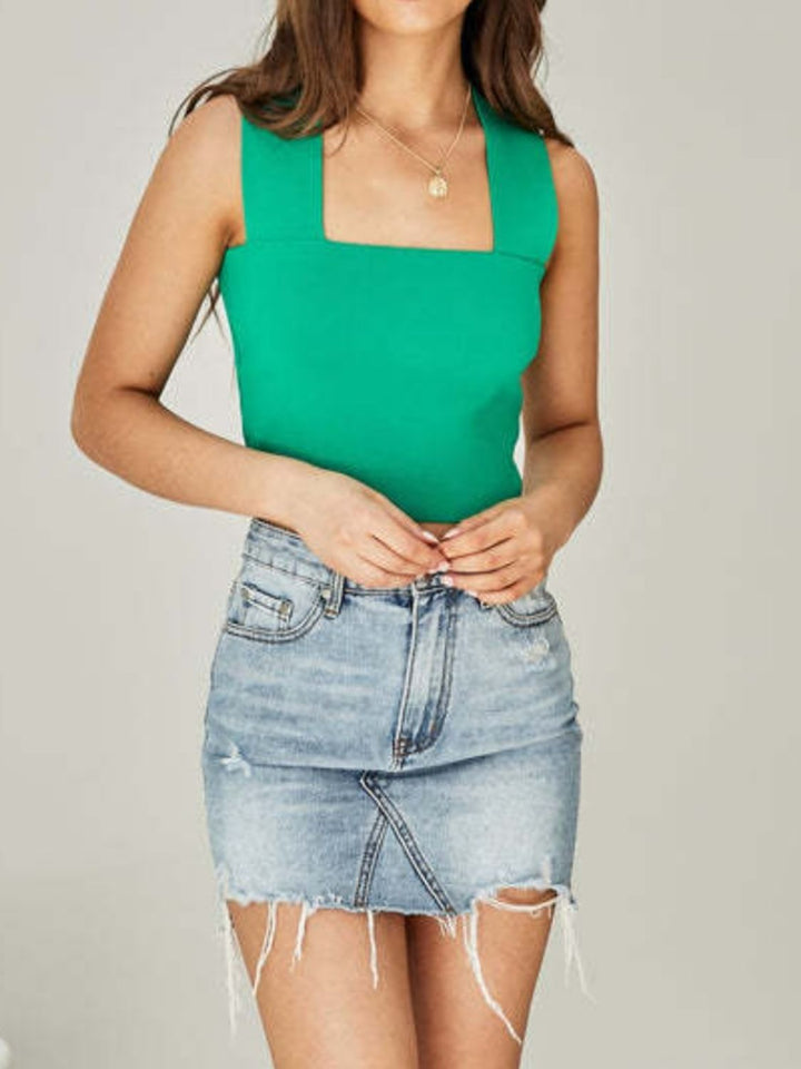 Fashion Sava | Square Neck Tank | Wide Strap Comfort