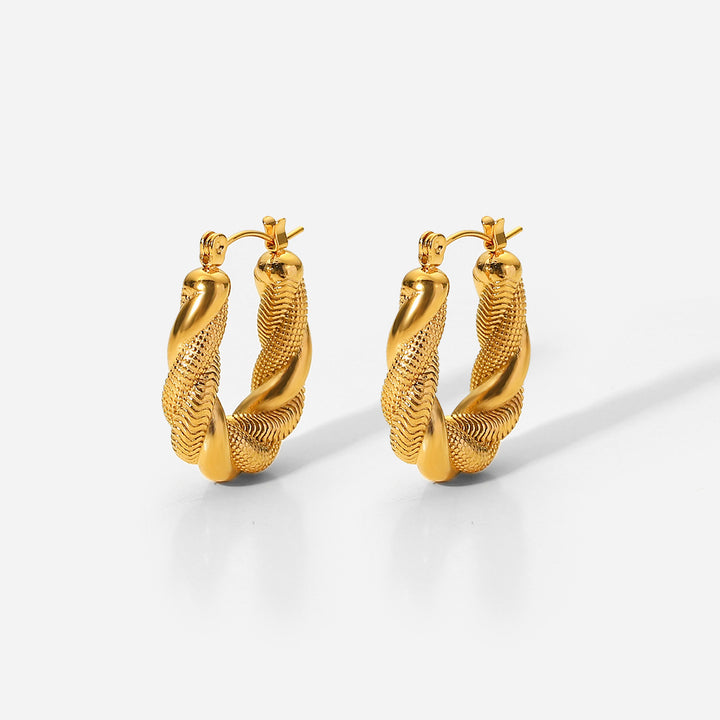 Fashion Sava | Twisted Hoop Earrings | Elegant Everyday Accessory