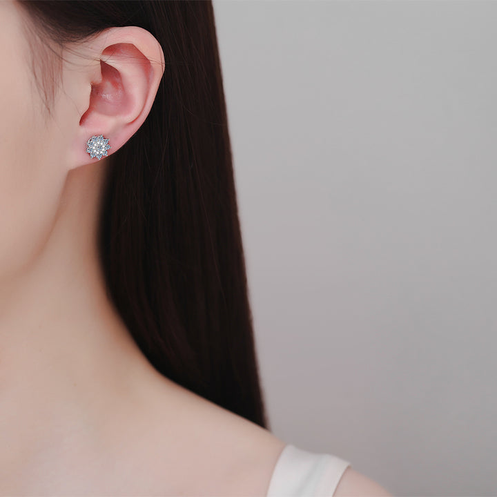 Fashion Sava | Moissanite Zircon Earrings | Elegant Stud Design