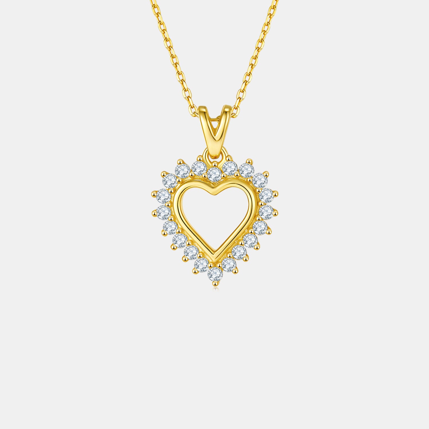 Fashion Sava | Heart Pendant Necklace | Moissanite Elegance