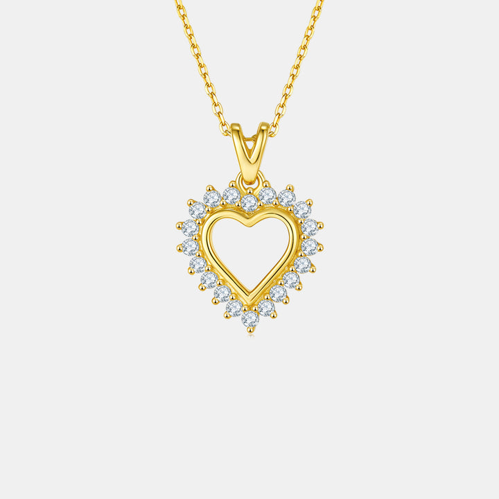Fashion Sava | Heart Pendant Necklace | Moissanite Elegance