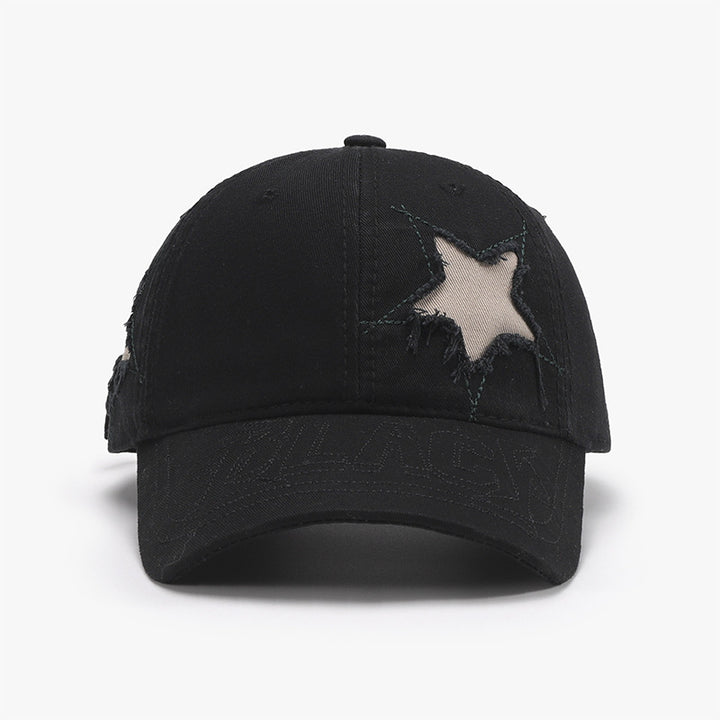 Fashion Sava | Star Raw Hem Cap | Adjustable Fit