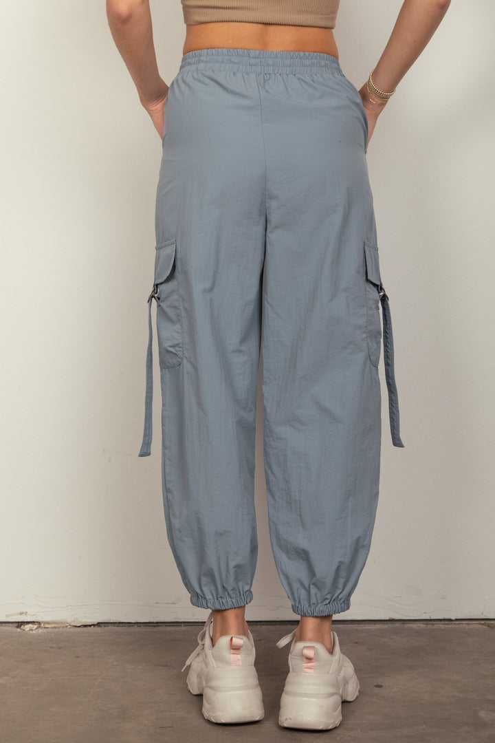 Fashion Sava | Woven Cargo Pants | Elastic Waist Comfort