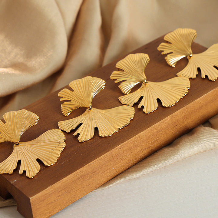 Fashion Sava | Stud Earrings | Ginkgo Biloba Design