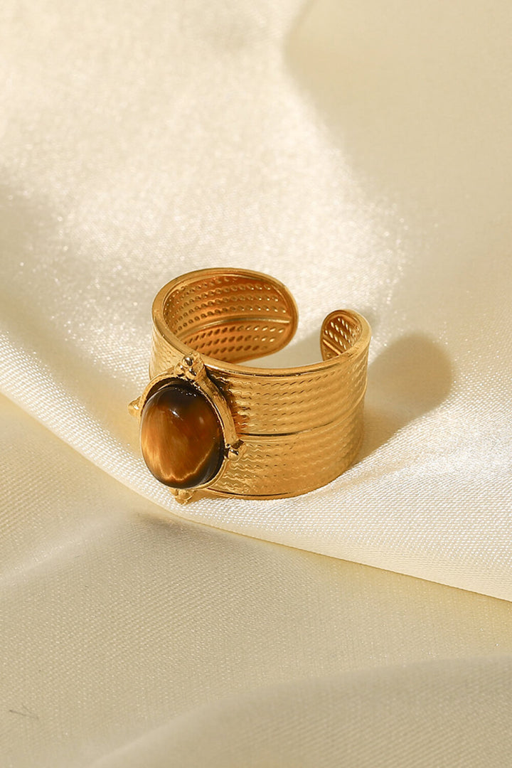 Fashion Sava | Wide Open Ring | 18K Gold-Plated Elegance