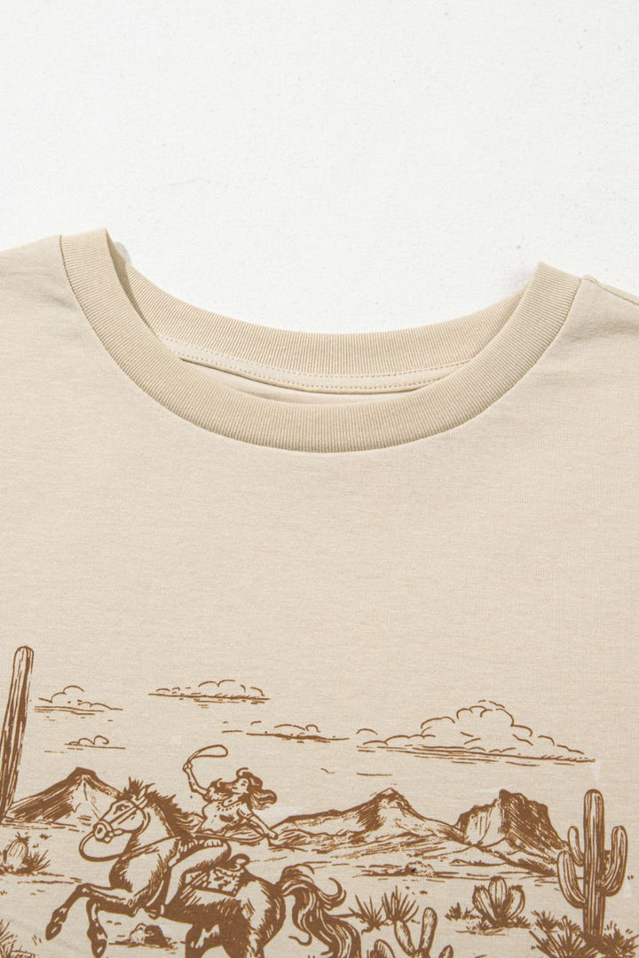 Fashion Sava | Western Graphic Tee | Casual Short Sleeve Style