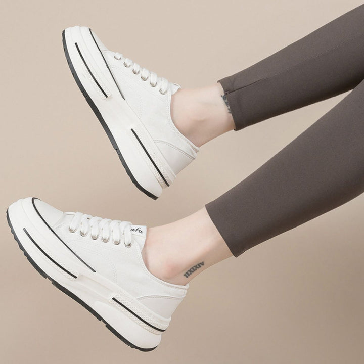 Fashion Sava | Platform Sneakers | Tied Round Toe Comfort