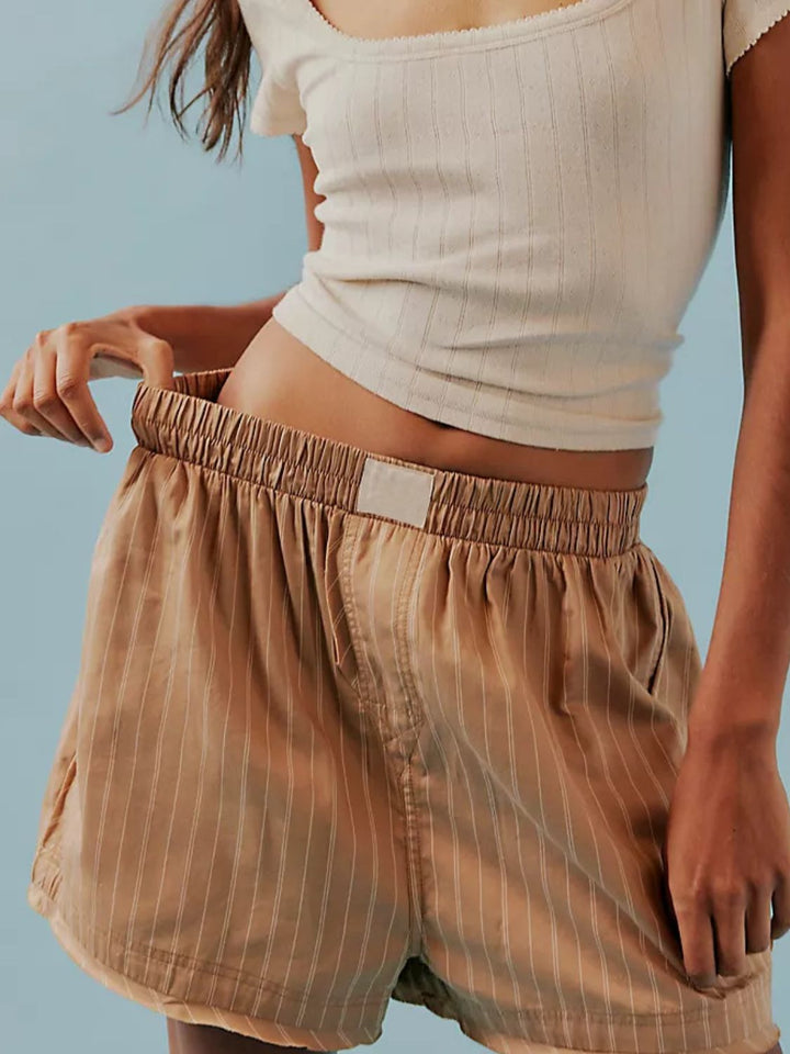Fashion Sava | Striped Shorts | Elastic Waist Comfort