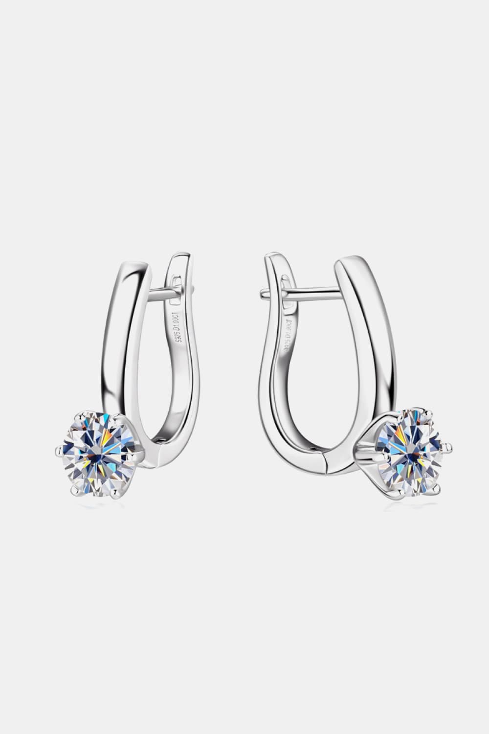 2 Carat Moissanite 925 Sterling Silver Earrings