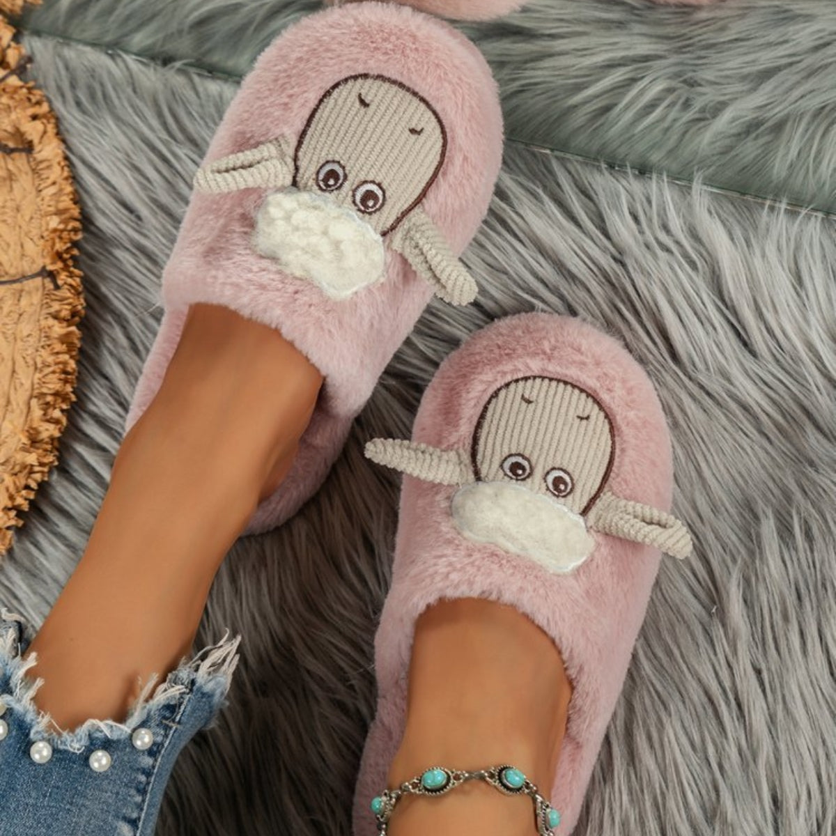 Sheep Round Toe Slippers