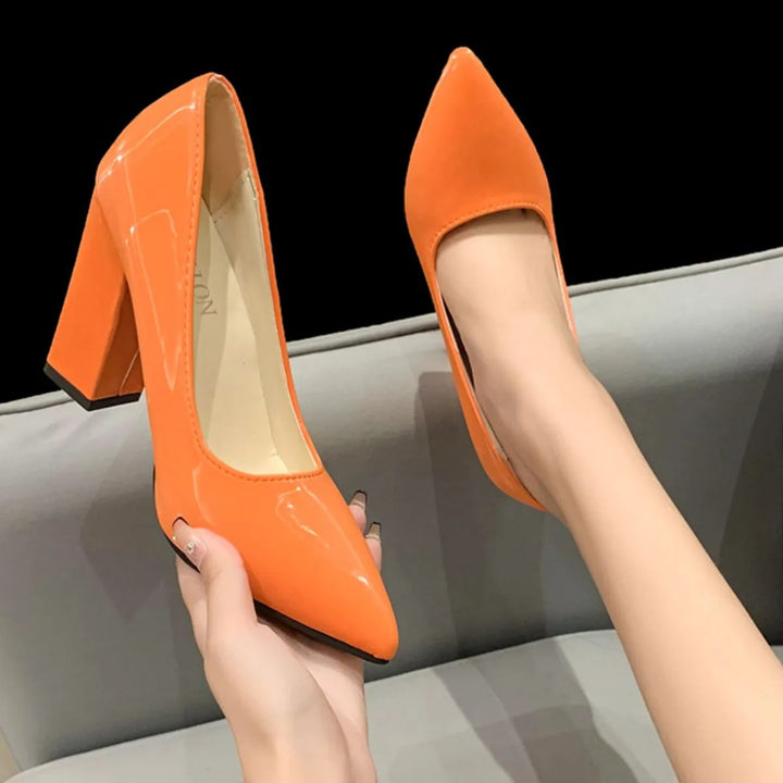 Fashion Sava | Point Toe Block Heels | Elegant Comfort