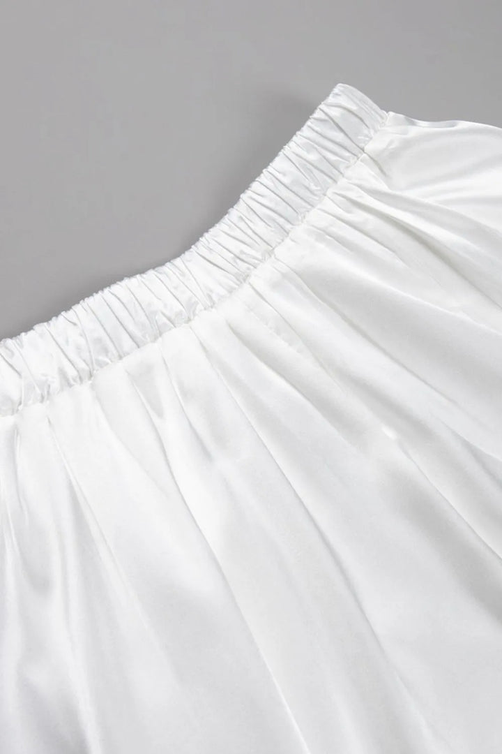 Fashion Sava | Satin Minx Skirt | Back Elastic Waist