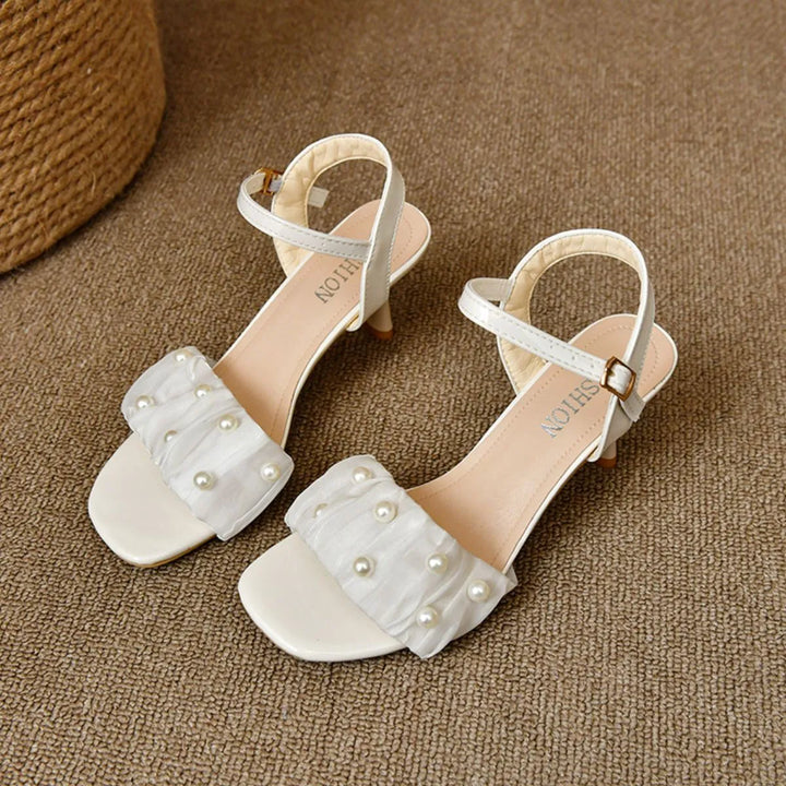 Fashion Sava | Open Toe Kitten Heels | Elegant Comfort