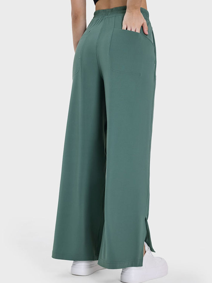 Fashion Sava | Wide Leg Active Pants | Millennia Slit Design