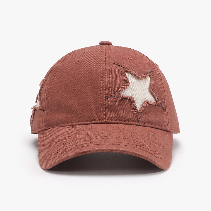 Fashion Sava | Star Raw Hem Cap | Adjustable Fit