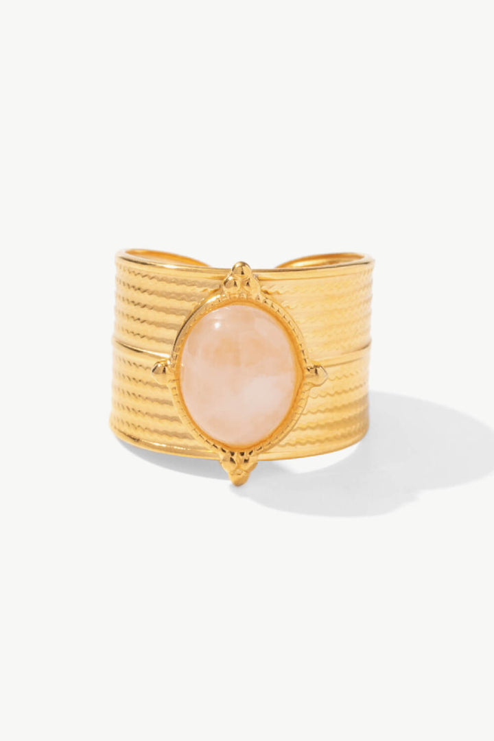 Fashion Sava | Wide Open Ring | 18K Gold-Plated Elegance