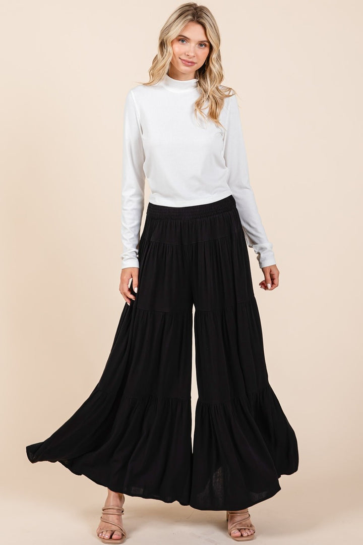 Fashion Sava | Wide Leg Pants | Smocked Elastic Waist