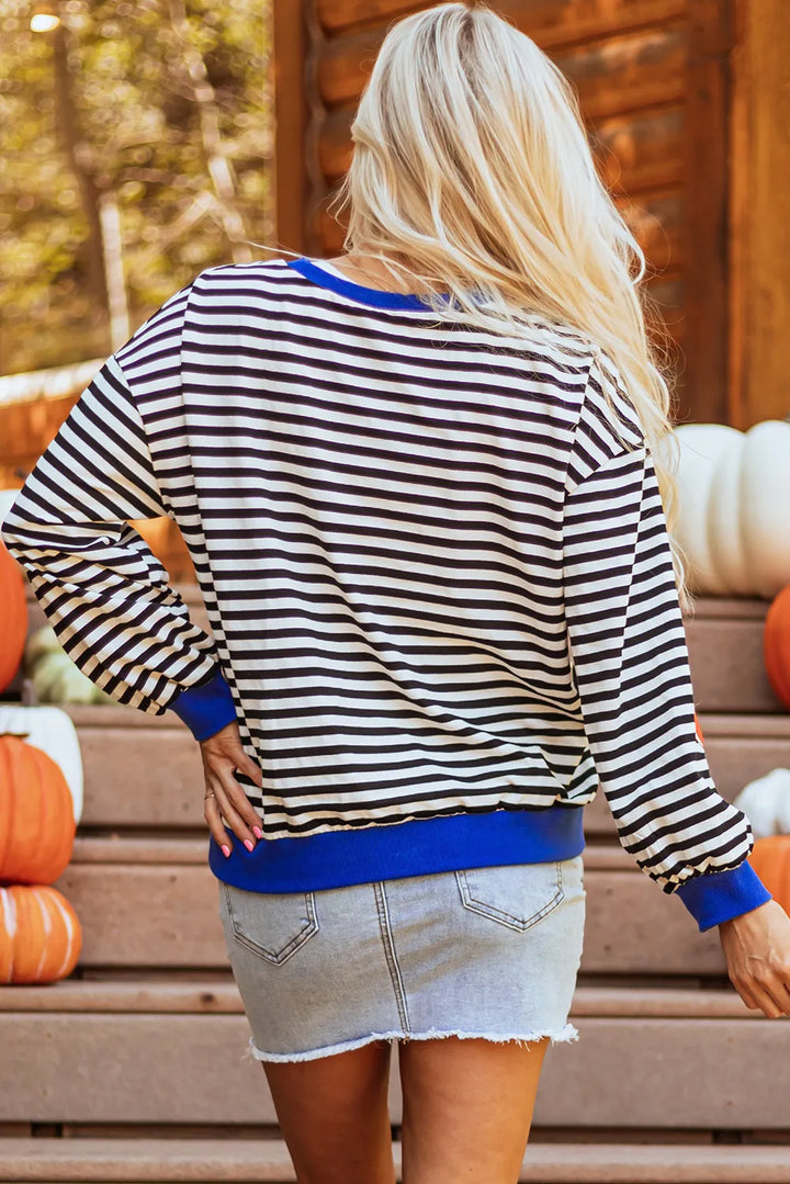 Fashion Sava | Striped Sweatshirt | Cozy Long Sleeve Design