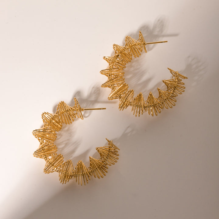 Fashion Sava | C-Hoop Earrings | 18K Gold-Plated Stainless Steel