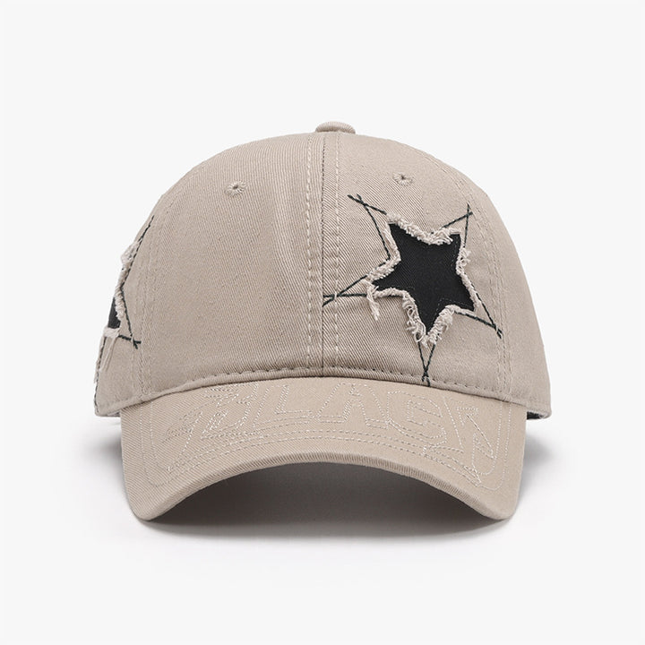 Fashion Sava | Star Raw Hem Cap | Adjustable Fit