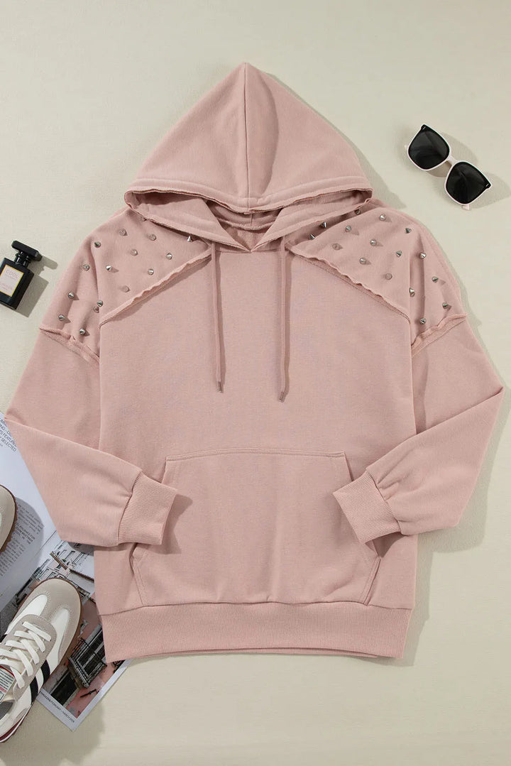 Fashion Sava | Long Sleeve Hoodie | Rivet Drawstring Design