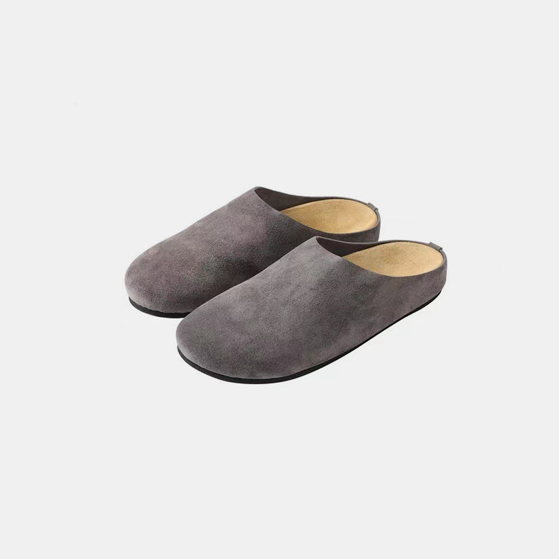 Suede Round Toe Slip-Ons