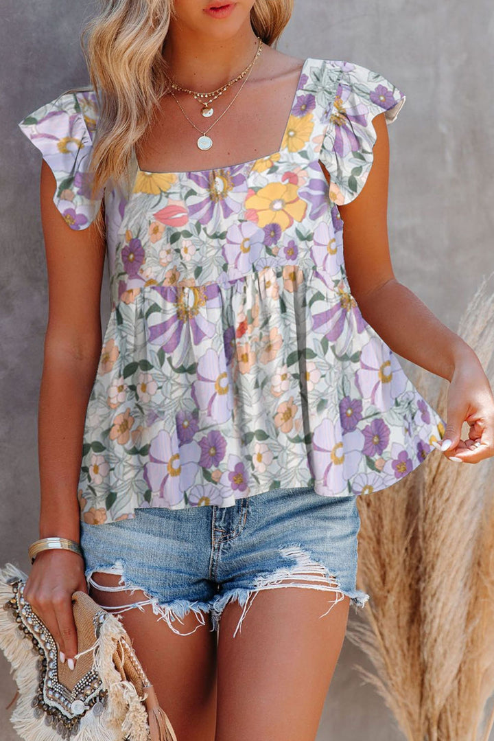 Fashion Sava | Babydoll Top | Square Neck Elegance