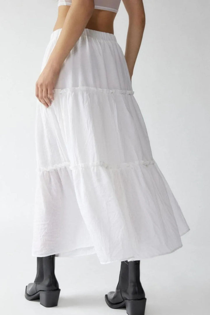 Fashion Sava | Frill Elastic Waist Skirt | Effortless Style