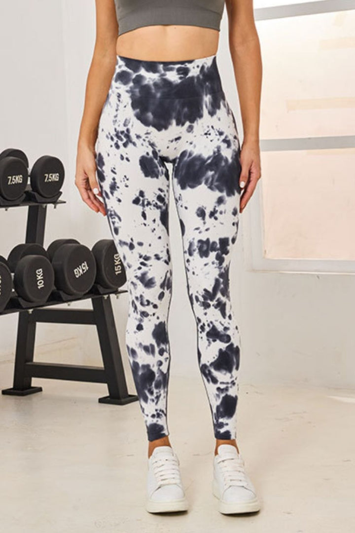 Fashion Sava | High Waist Active Leggings | Tie-Dye Design