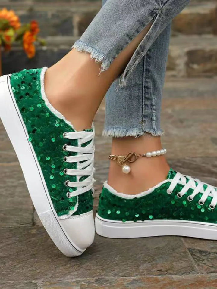 Fashion Sava | Sequin Sneakers | Glamorous Everyday Style