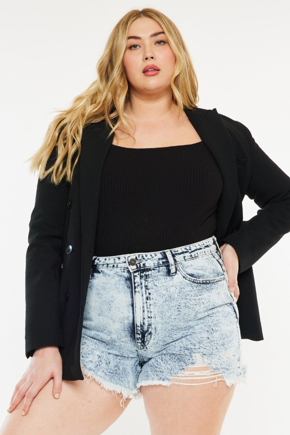 Fashion Sava | Denim Shorts | Distressed High Waist Style