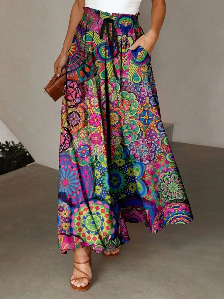 Fashion Sava | Maxi Skirt | Printed Design with Pockets