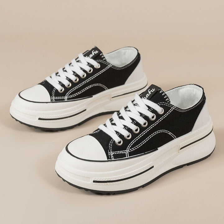 Fashion Sava | Platform Sneakers | Tied Round Toe Comfort