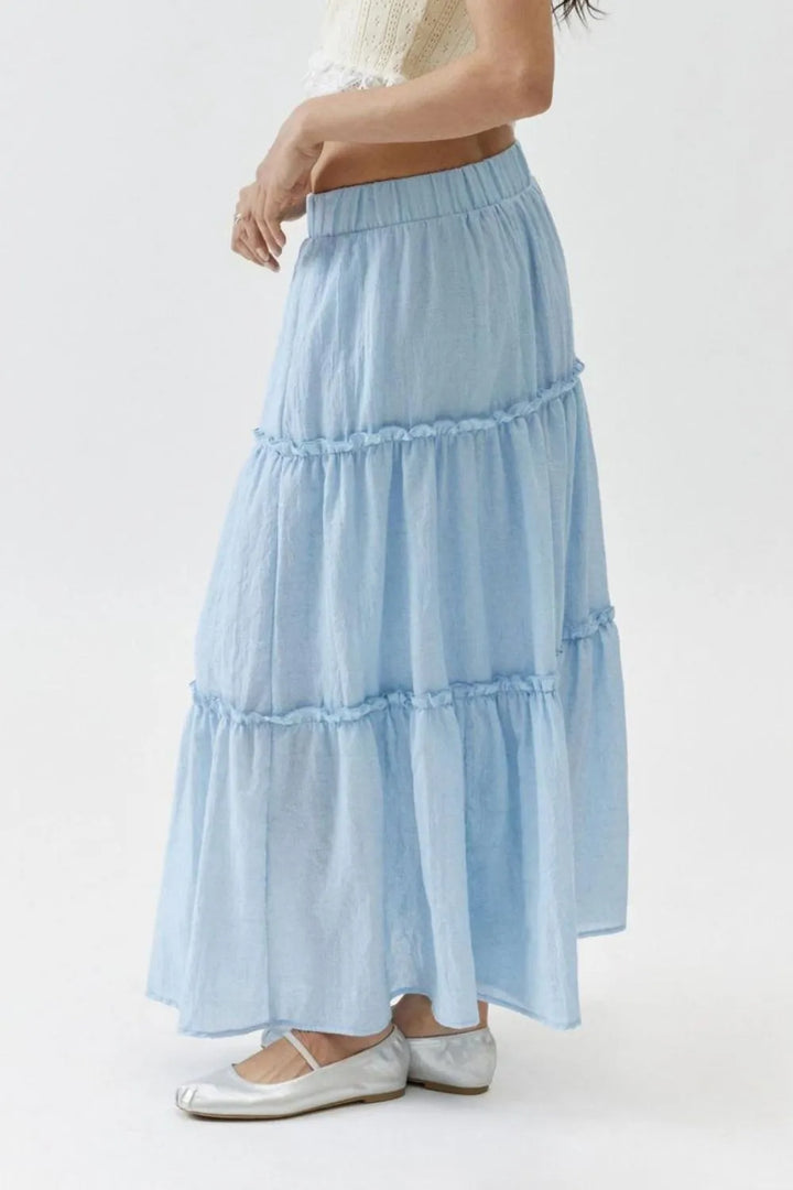 Fashion Sava | Frill Elastic Waist Skirt | Effortless Style