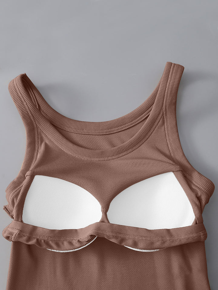 Fashion Sava | Round Neck Tank | Built-In Bra Support