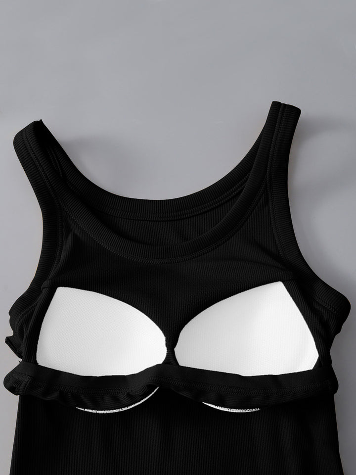 Fashion Sava | Round Neck Tank | Built-In Bra Support