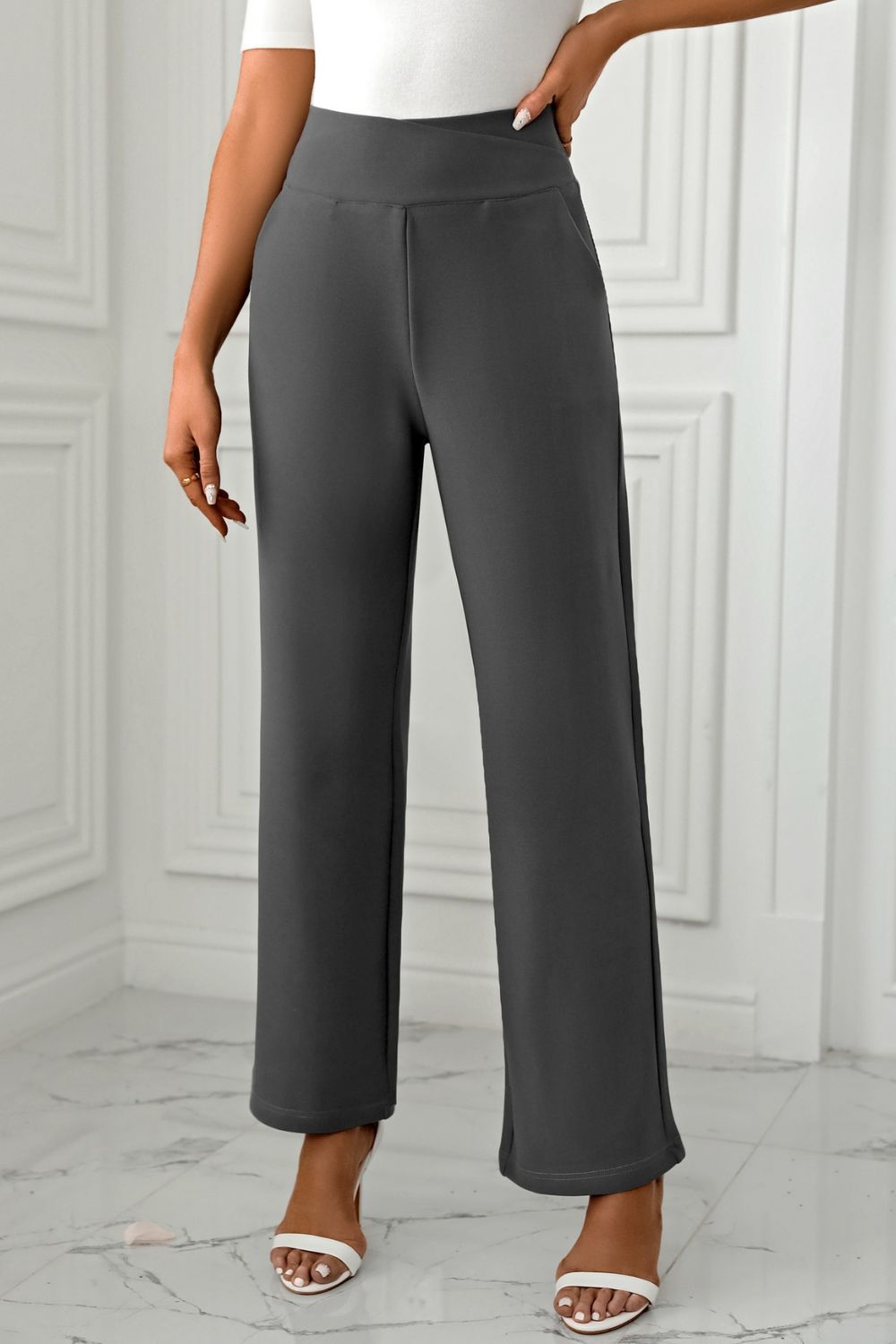 Mandy High Waist Pants with Pockets