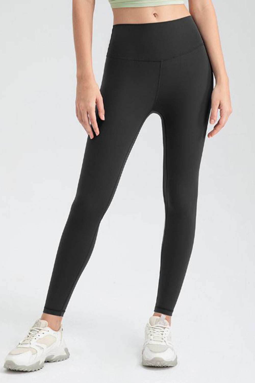 Legging slim fit actif à taille large