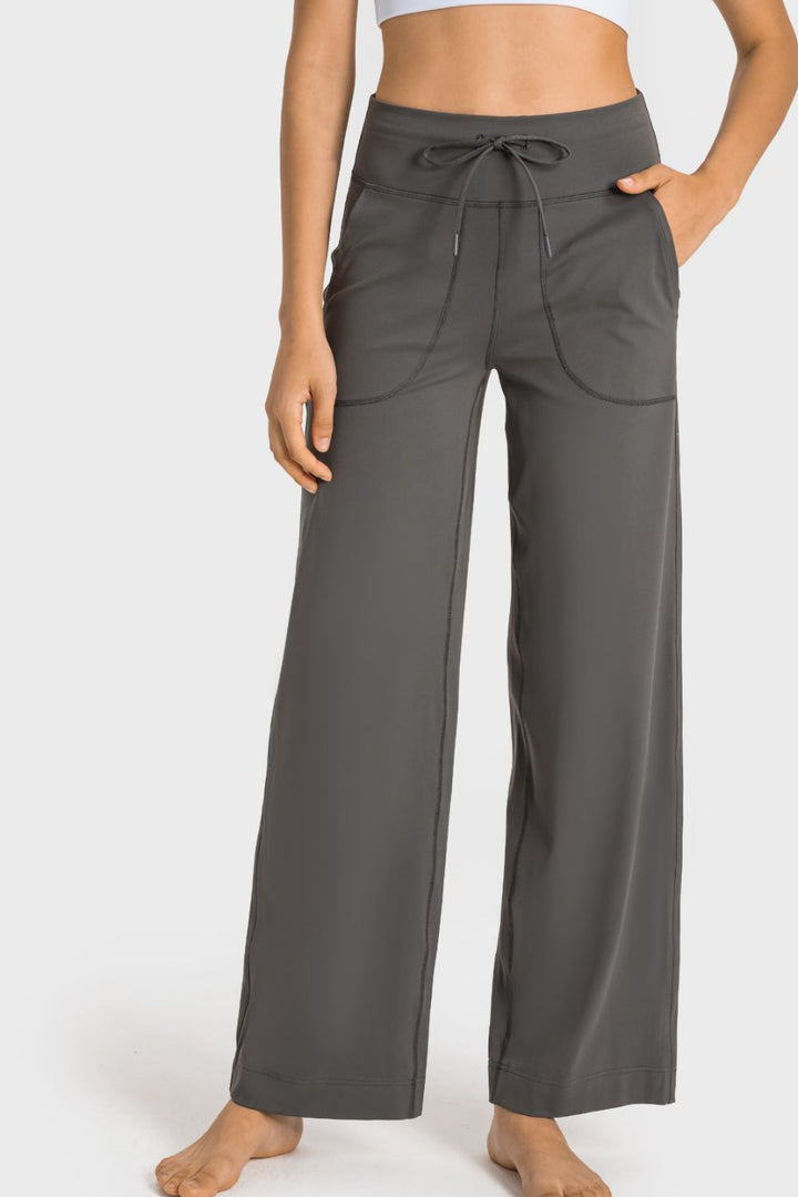 Fashion Sava | Wide Leg Sports Pants | Drawstring Waist & Pockets