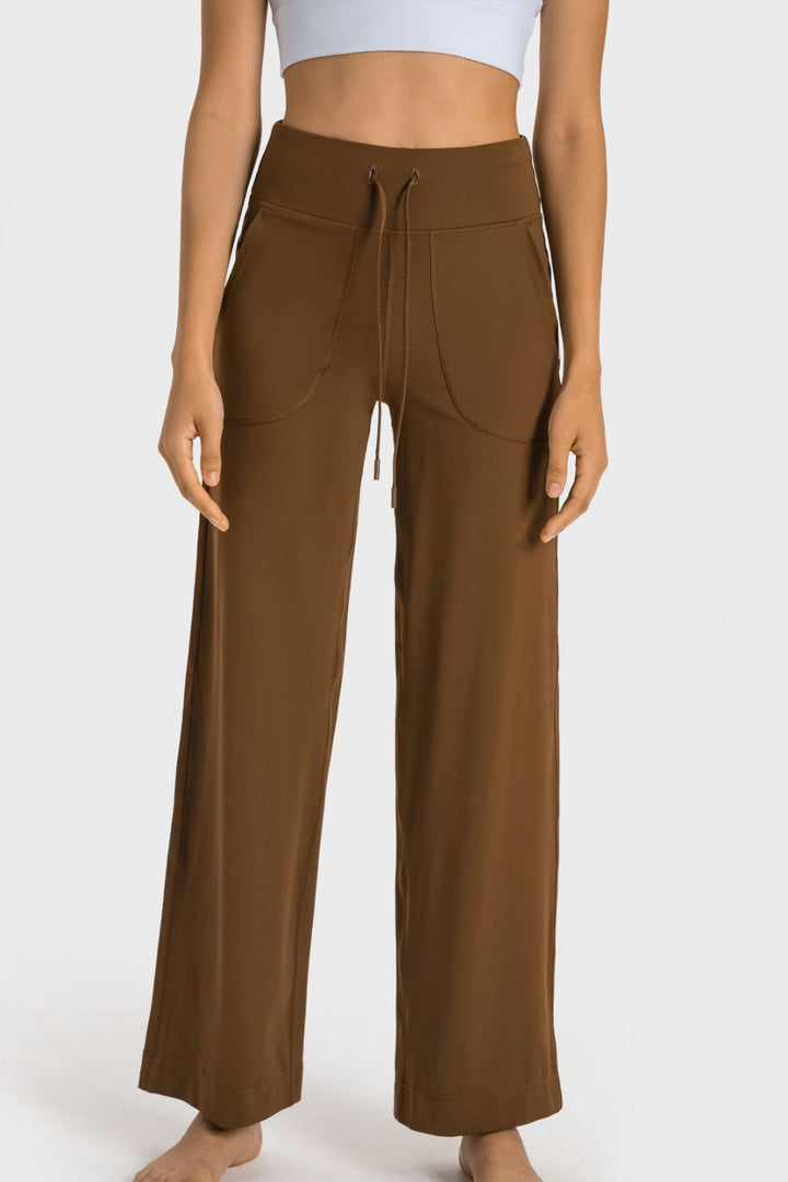 Fashion Sava | Wide Leg Sports Pants | Drawstring Waist & Pockets