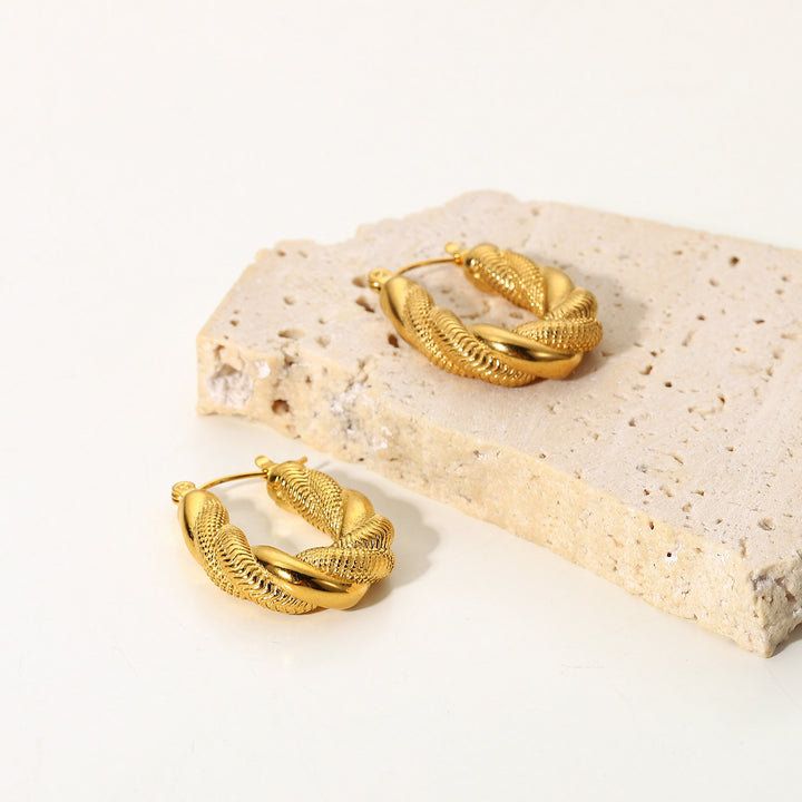 Fashion Sava | Twisted Hoop Earrings | Elegant Everyday Accessory