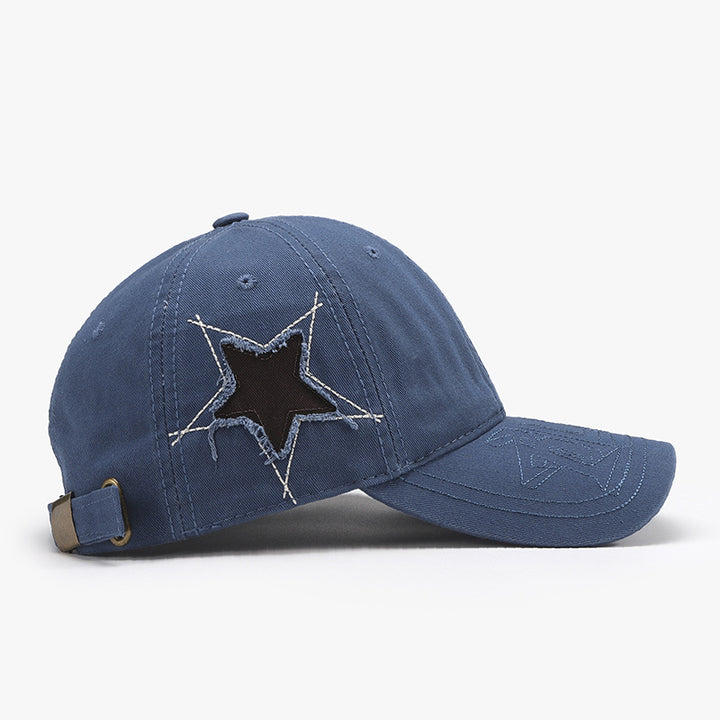 Fashion Sava | Star Raw Hem Cap | Adjustable Fit
