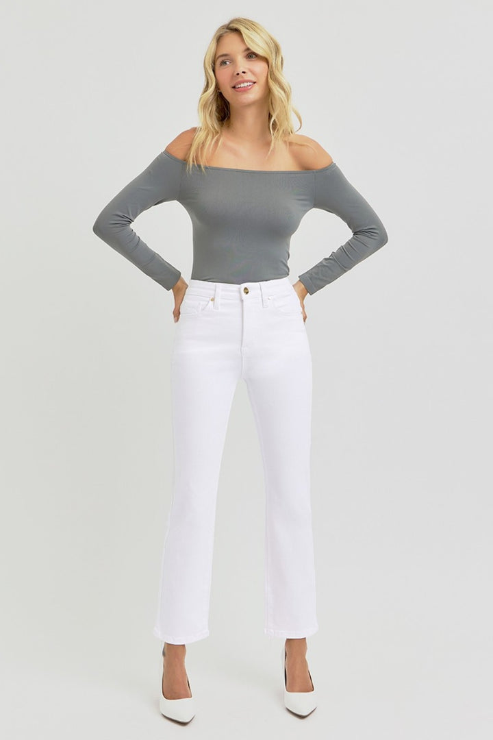 Fashion Sava | High Rise Crop Jeans | Tummy Control Elastic Band