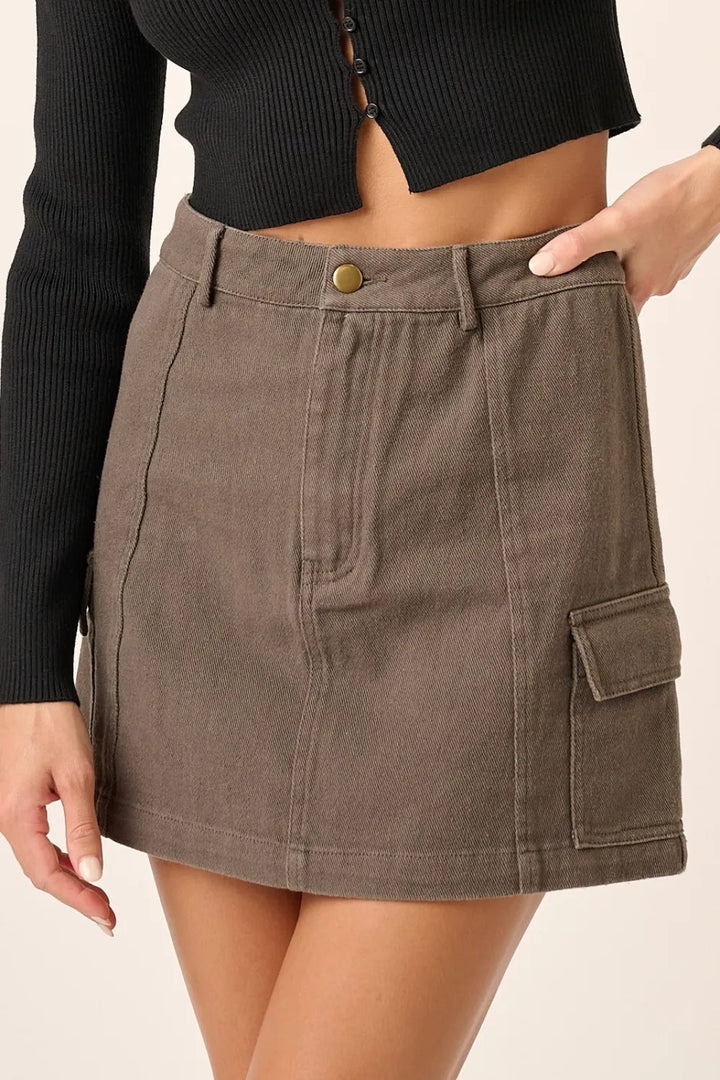 Fashion Sava | Cargo Mini Skirt | Convenient Side Pockets