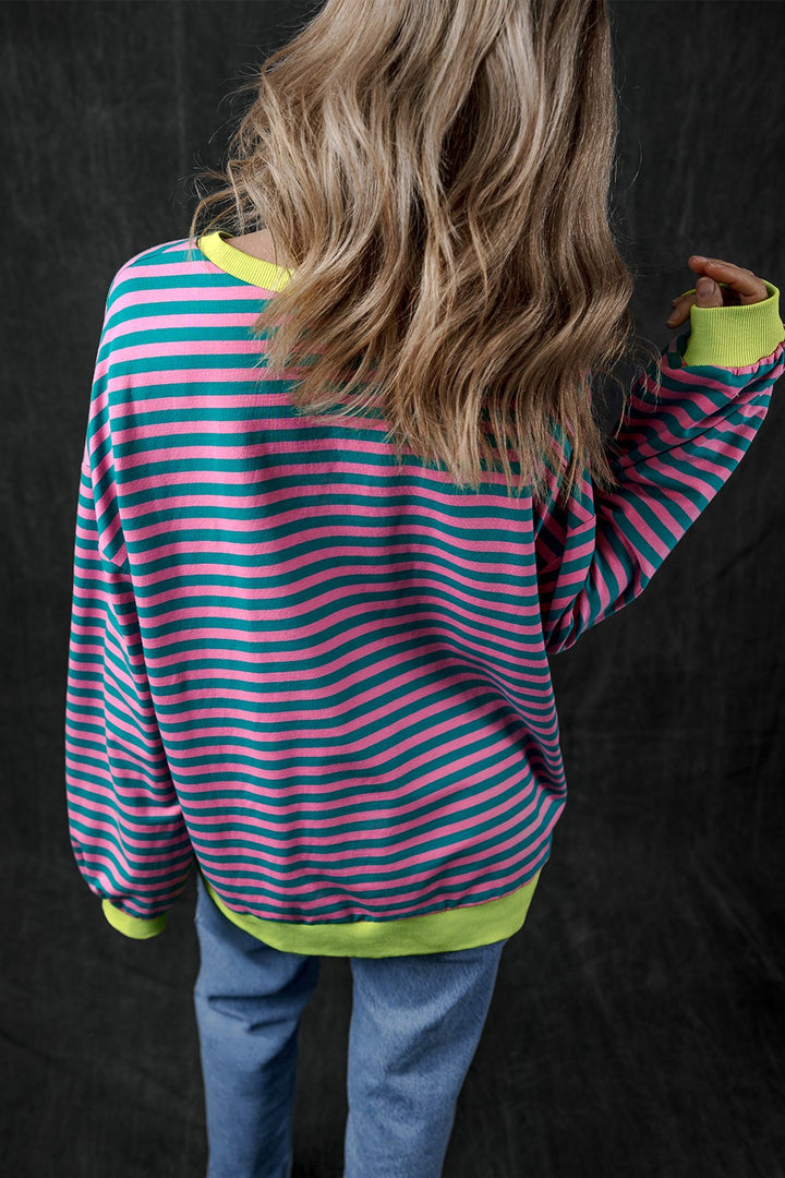 Fashion Sava | Striped Sweatshirt | Cozy Long Sleeve Design